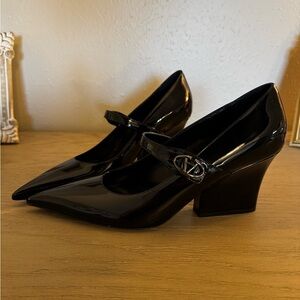 Valentino Garavani Black Patent Mary Jane Heels
